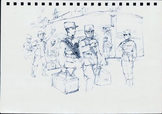 陆军军事基地简笔画图片